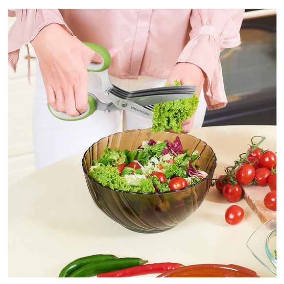 Herb Scissors 5 Blades With Safety Cover and Cleaning Comb New In Box - Picture 4 of 6